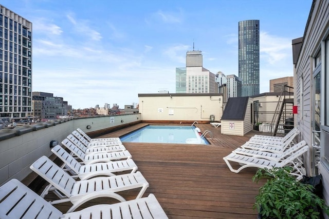12 Stoneholm Unit 621, Boston, MA 02115 - community pool with a view of skyline