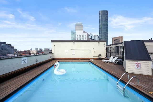 12 Stoneholm Unit 621, Boston, MA 02115 - community pool featuring a skyline view