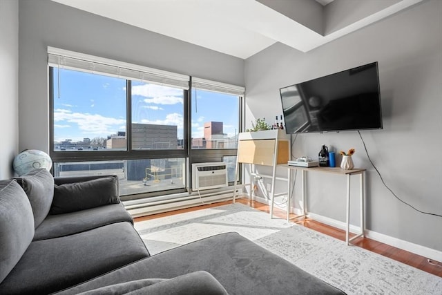 12 Stoneholm Unit 621, Boston, MA 02115 - living area featuring wood finished floors and baseboards