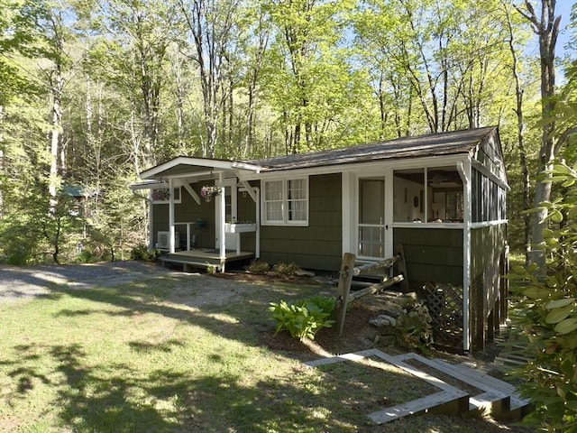 12 Cherry Rd, Goshen, MA 01032 - view of front of property with a front lawn