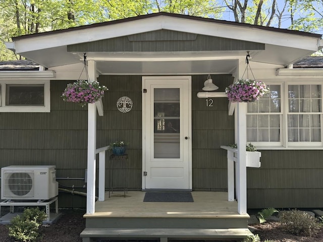 12 Cherry Rd, Goshen, MA 01032 - property entrance with a cooling unit