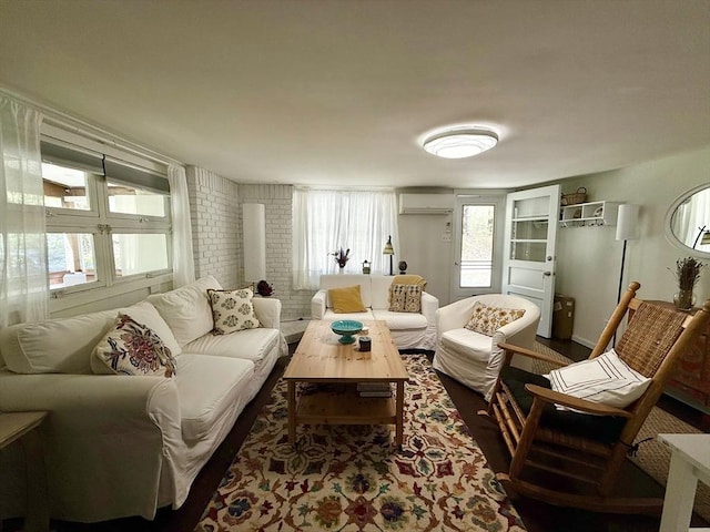 12 Cherry Rd, Goshen, MA 01032 - living area featuring a wall mounted air conditioner