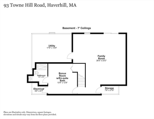 93 Towne Hill Rd, Haverhill, MA 01835 - floor plan / room layout