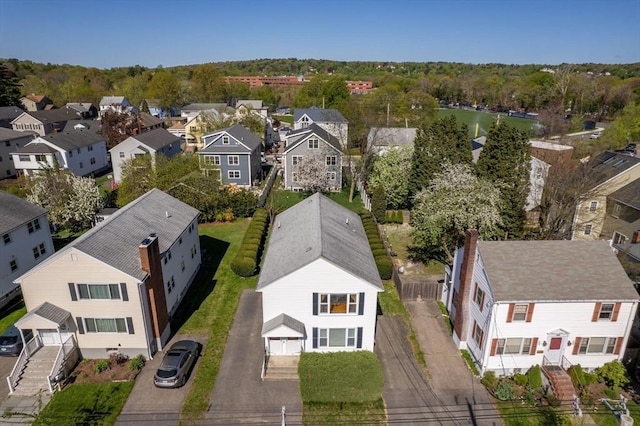 aerial view of residential area