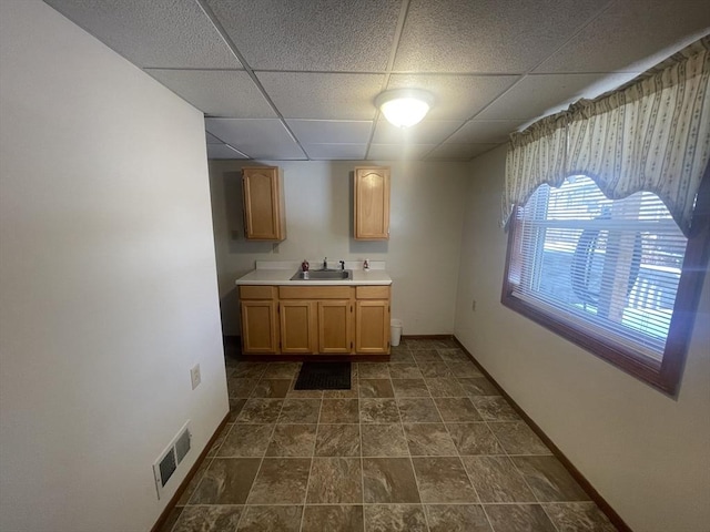 interior space featuring sink