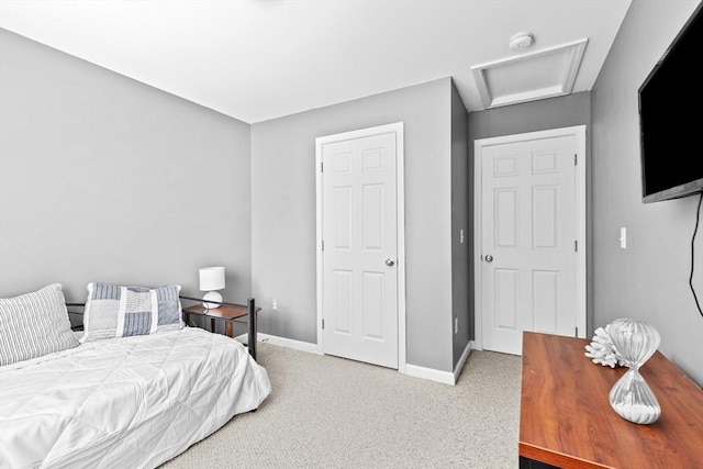 bedroom with carpet floors