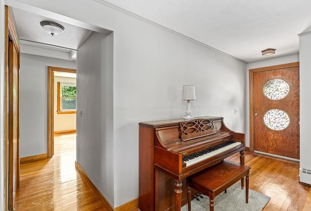 16 Sheldon Ave, Easthampton, MA 01027 - foyer entrance featuring light wood-style flooring and baseboards