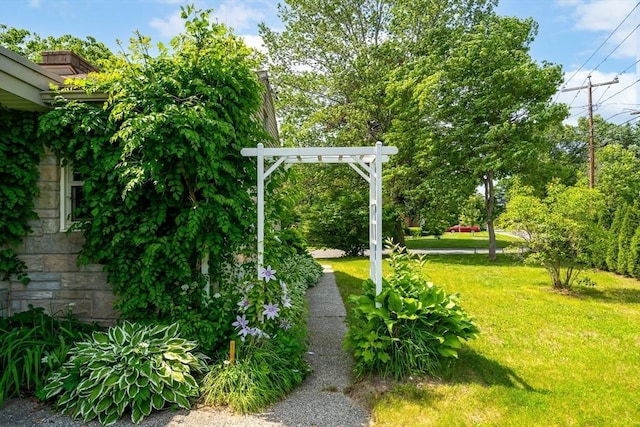 16 Sheldon Ave, Easthampton, MA 01027 - view of green lawn with a pergola