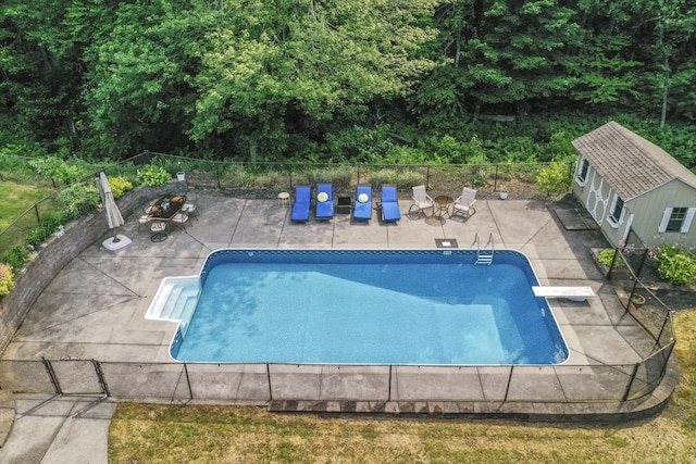 6 Lous Dr, Dudley, MA 01571 - view of swimming pool with a patio and a diving board