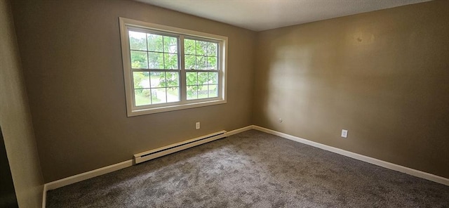 1 Wysocki Dr Unit 9, Dudley, MA 01571 - spare room featuring baseboard heating, dark colored carpet, and baseboards