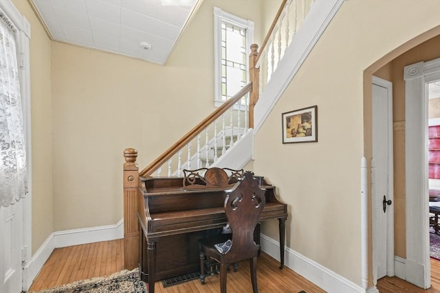 miscellaneous room featuring light wood-type flooring