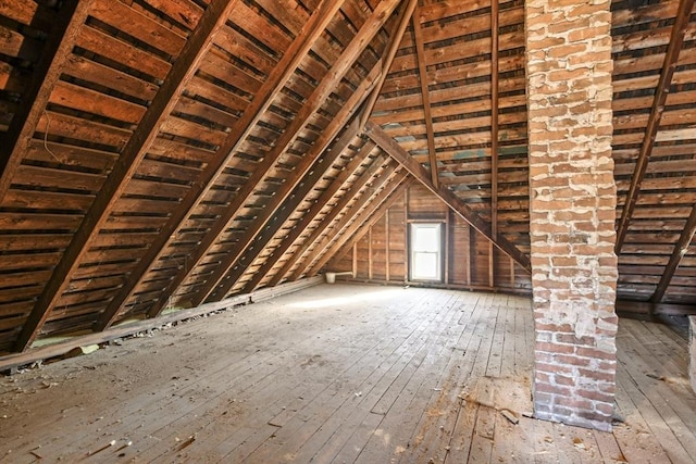 view of attic