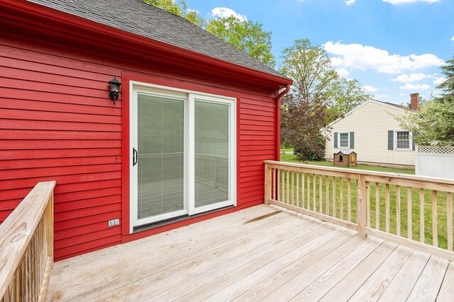 view of wooden deck