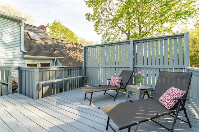 view of wooden deck