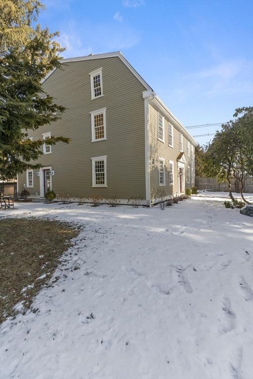 view of snowy exterior