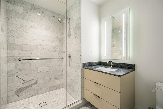 240 Devonshire St Unit 3708, Boston, MA 02110 - bathroom with a stall shower, vanity, and toilet
