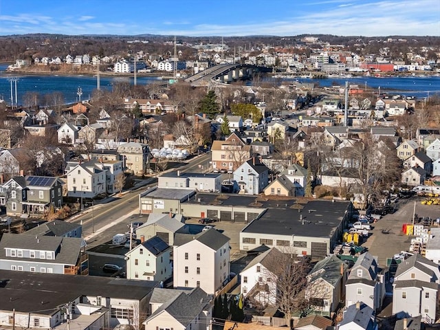 aerial view with a residential view