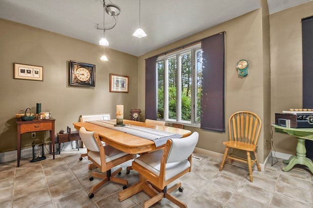 view of tiled dining area