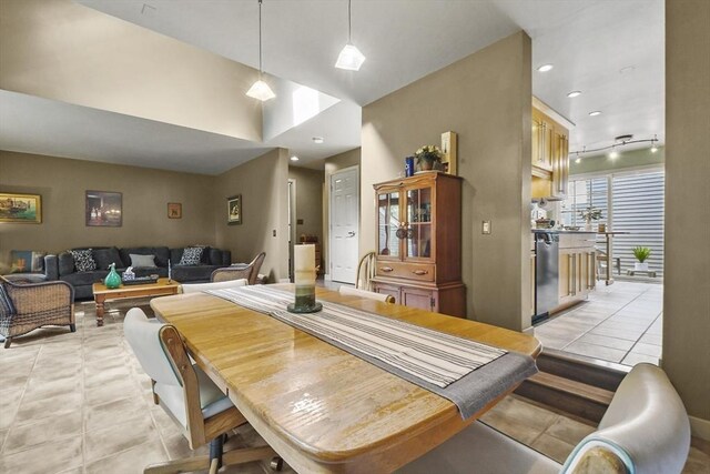 view of tiled dining room