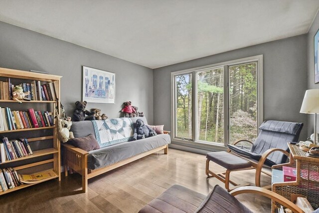 bedroom featuring light hardwood / wood-style floors