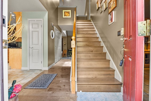 interior space with wood-type flooring