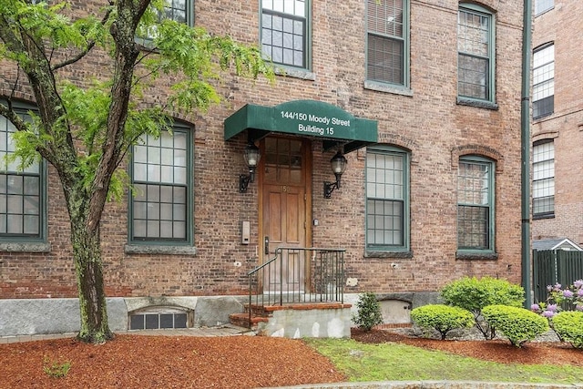 150 Moody St Unit 34, Waltham, MA 02453 - entrance to property featuring brick siding