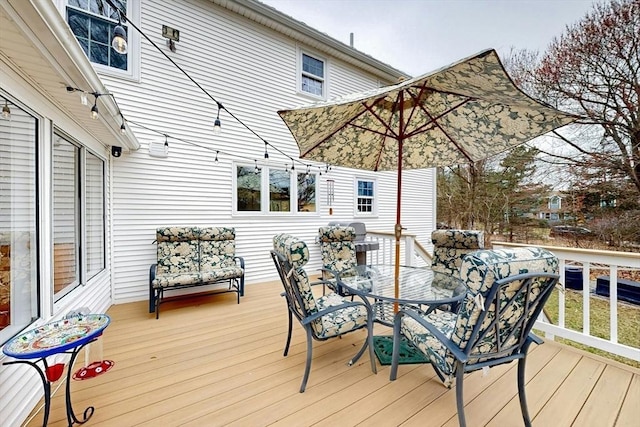 view of wooden deck