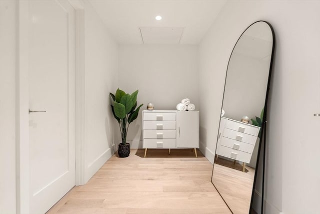 interior space featuring light hardwood / wood-style flooring