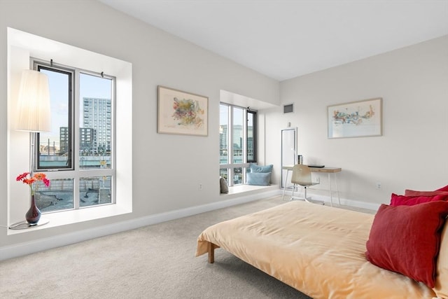 view of carpeted bedroom