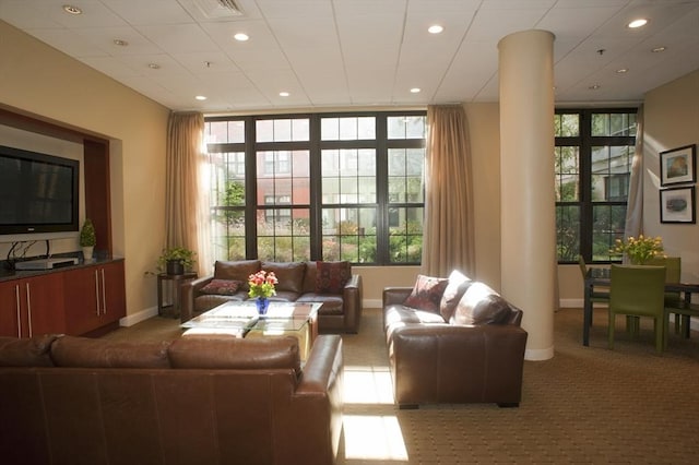 view of carpeted living room