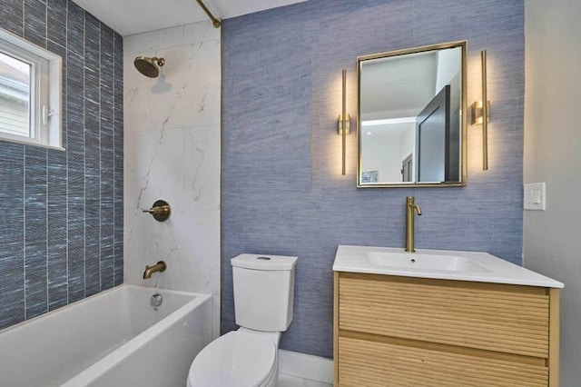 18 Belknap St Unit 2, Arlington, MA 02474 - full bathroom with vanity, bathing tub / shower combination, and tile walls
