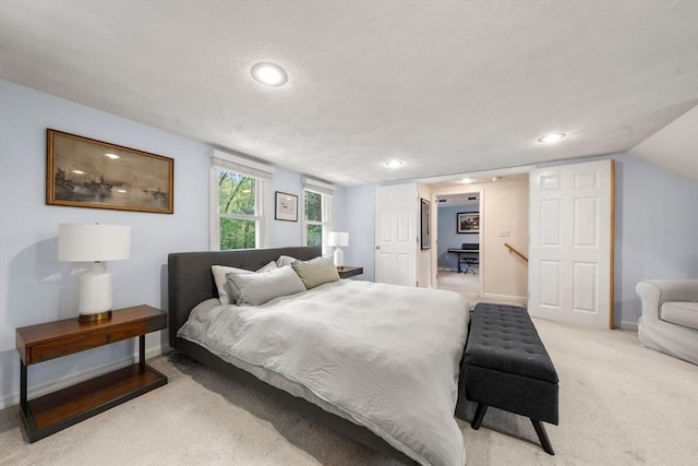271 Haverhill St, North Reading, MA 01864 - bedroom featuring light colored carpet, recessed lighting, and baseboards