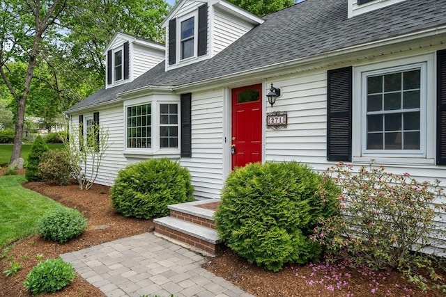 271 Haverhill St, North Reading, MA 01864 - property entrance with roof with shingles