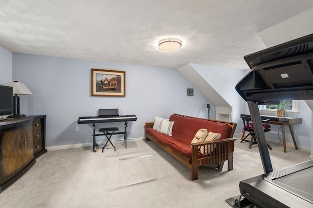 271 Haverhill St, North Reading, MA 01864 - living room featuring carpet flooring, baseboards, and a textured ceiling