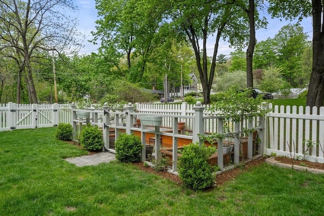 271 Haverhill St, North Reading, MA 01864 - view of yard featuring a gate and a vegetable garden