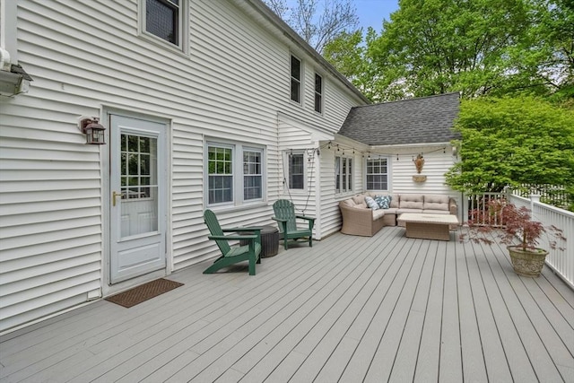 271 Haverhill St, North Reading, MA 01864 - wooden deck with an outdoor hangout area