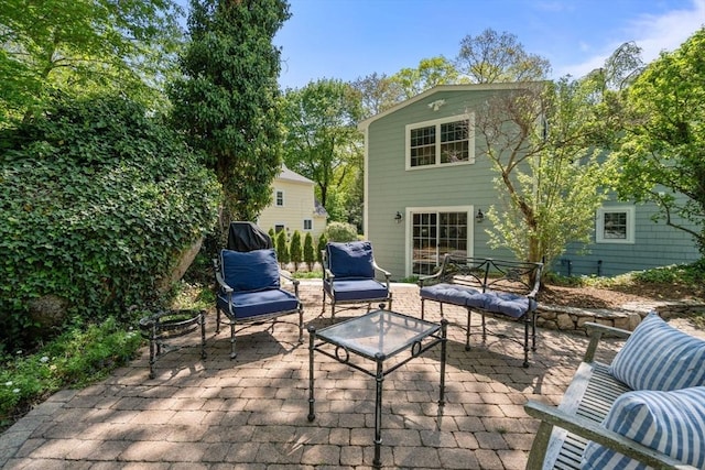 view of patio featuring outdoor lounge area