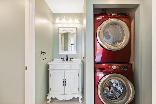 350 Revere Beach Blvd Unit 4P, Revere, MA 02151 - laundry area with stacked washing machine and dryer