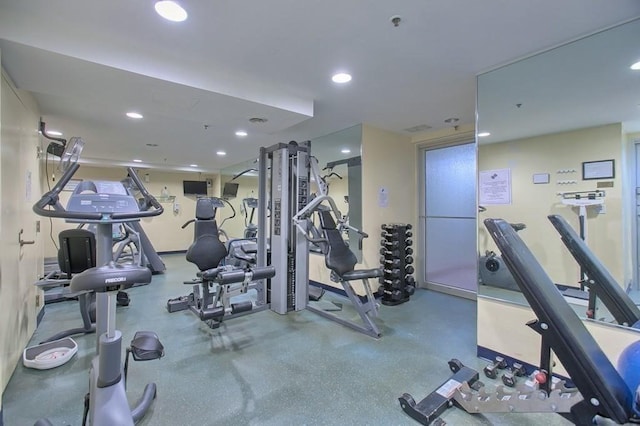 350 Revere Beach Blvd Unit 4P, Revere, MA 02151 - exercise room with recessed lighting