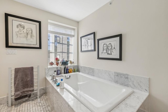 20 Chapel St Unit B811, Brookline, MA 02446 - full bathroom with a bath and a towel warming rack