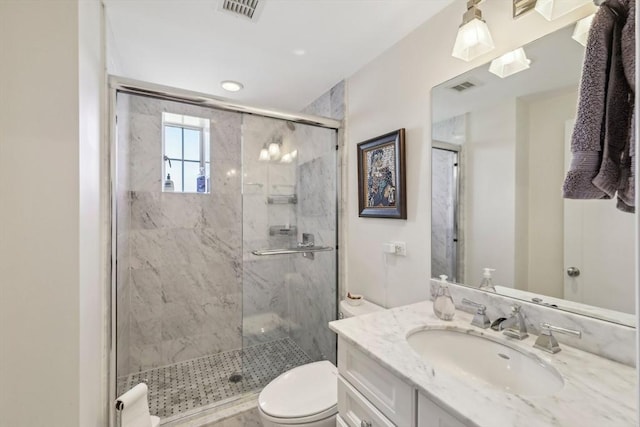 20 Chapel St Unit B811, Brookline, MA 02446 - full bathroom featuring toilet, a marble finish shower, and vanity