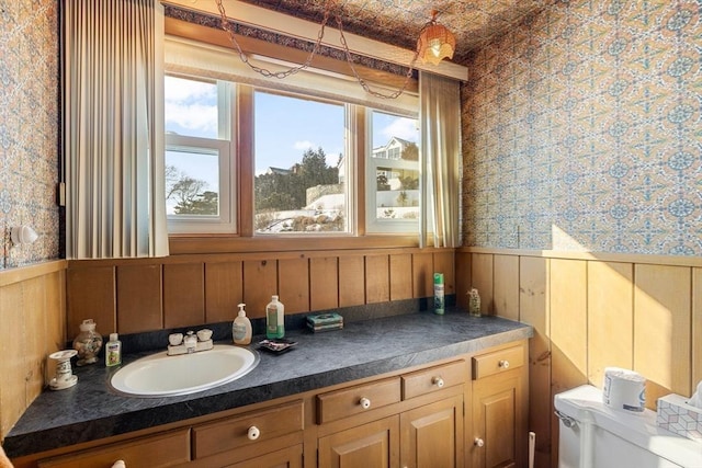 bathroom featuring sink and toilet