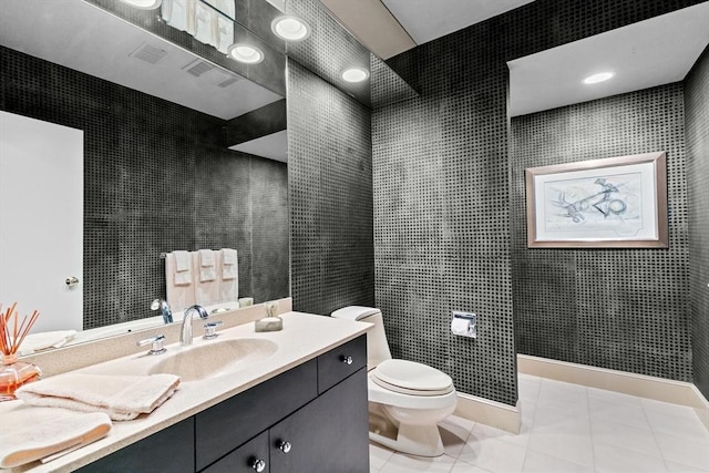 202 Allandale Rd Unit A, Boston, MA 02467 - bathroom with vanity, toilet, and tile patterned floors