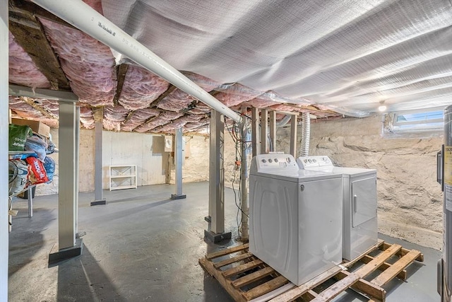 150 Belmont St, Worcester, MA 01605 - basement with washing machine and dryer