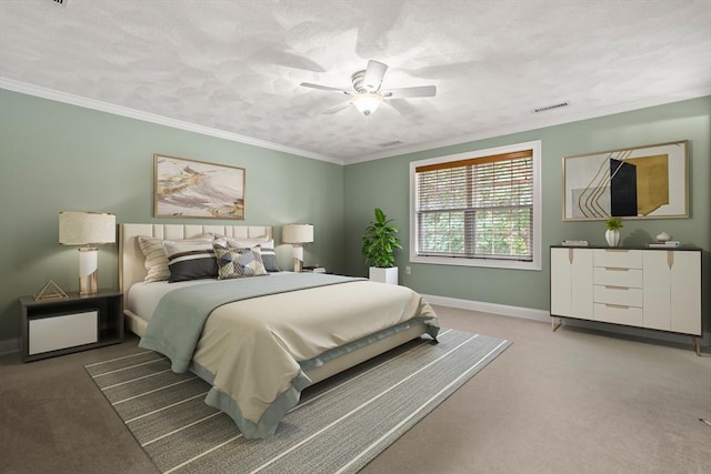 41 Winter Ln Unit 41, Tewksbury, MA 01876 - bedroom featuring light colored carpet, baseboards, ceiling fan, and crown molding