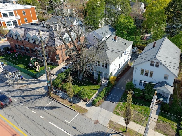 drone / aerial view featuring a residential view