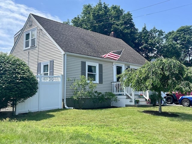 16 Douglas Ave, Beverly, MA 01915 - cape cod house featuring a shingled roof and a chimney