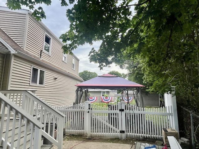16 Douglas Ave, Beverly, MA 01915 - wooden deck featuring a gazebo, a gate, and stairs