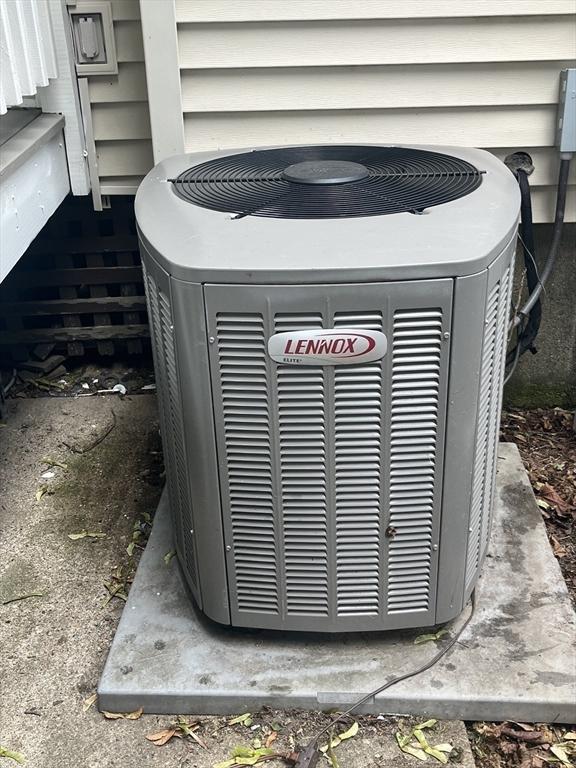 16 Douglas Ave, Beverly, MA 01915 - exterior view of a central AC unit