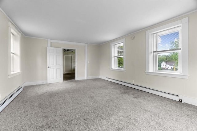 51 Prospect St, Webster, MA 01570 - carpeted spare room with a baseboard radiator and baseboards